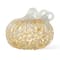 Glitzhome® 6" Fall Amber Dots Round Glass Pumpkin